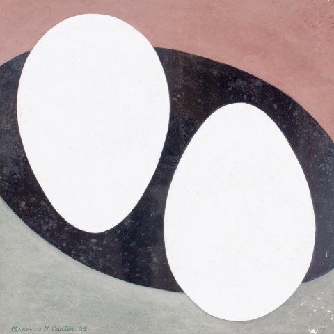 Two white eggs