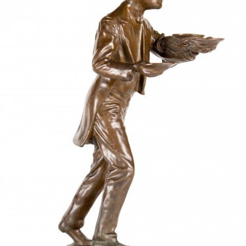 Josef E. Engelhart - Bronze Figure of a Waiter