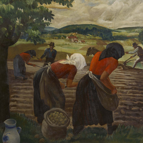 Carl F. Binder - Potato Harvest, 1931