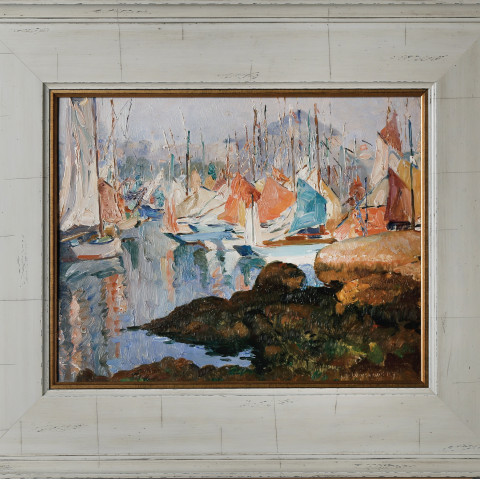 Harbor Scene by Abel G. Warshawsky