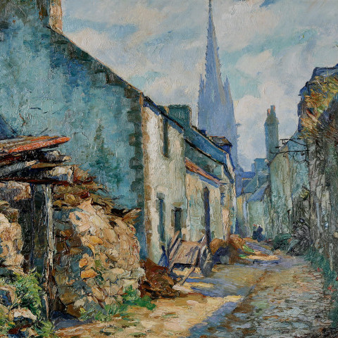Narrow Street, Finistere, France by Abel G. Warshawsky
