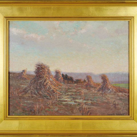 Haystacks by George Gustav Adomeit