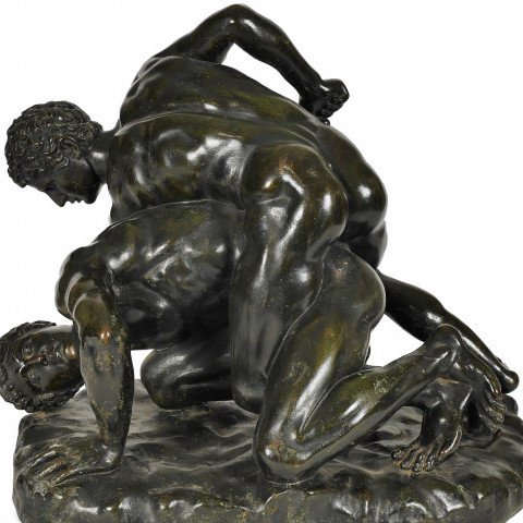 After Lysippos - Grand Tour Bronze of the Uffizi Wrestlers