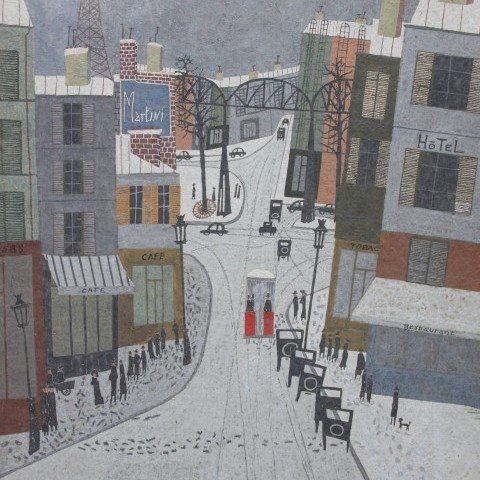 Paris Street in Snow by Armand Marie Guerin