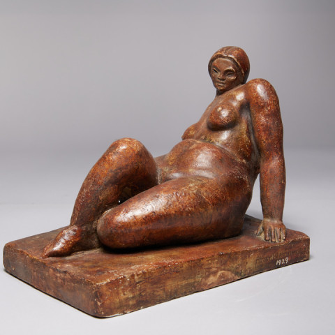 Rubenesque Reclining Nude by Ahron Ben-Shmuel