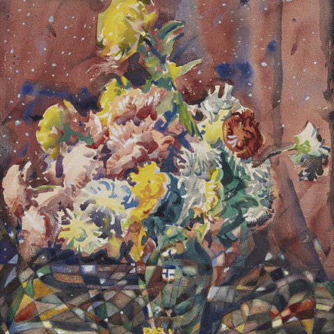 Abstract Floral Still Life by August Frederick Biehle