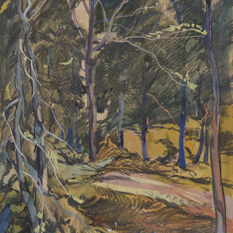 Forest Scene by August Frederick Biehle
