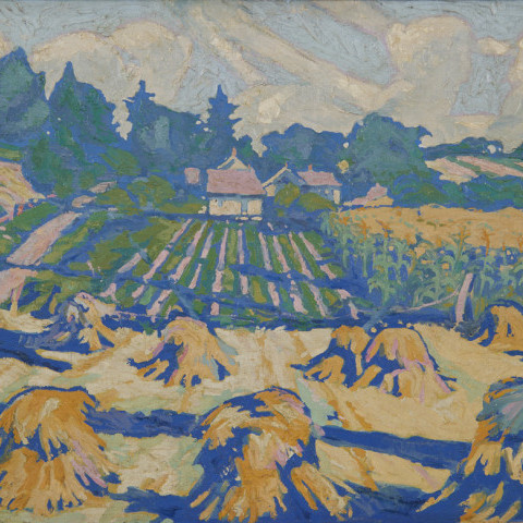 Haystacks at Berlin Heights by August Frederick Biehle