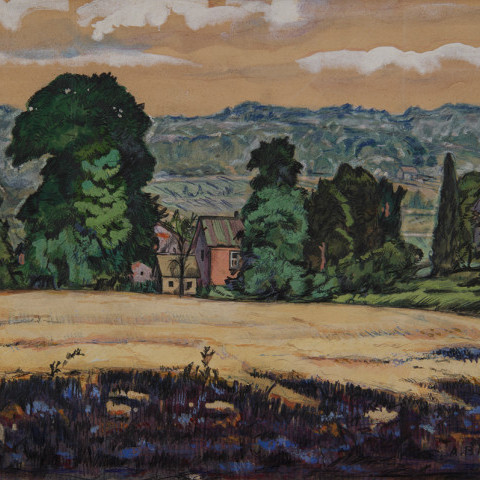 Houses in Zoar by August Frederick Biehle