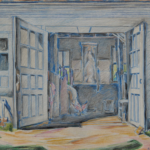 Humm's Barn, Berlin Heights by August Frederick Biehle