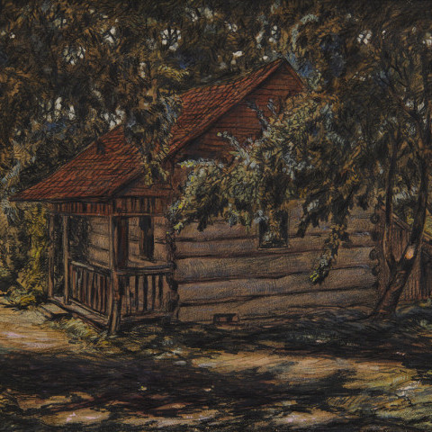 Overgrown Hermitage along Road to Zoar by August Frederick Biehle