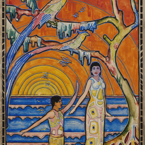 The Proposal, Sketch for Kokoon Klub Poster by August Frederick Biehle