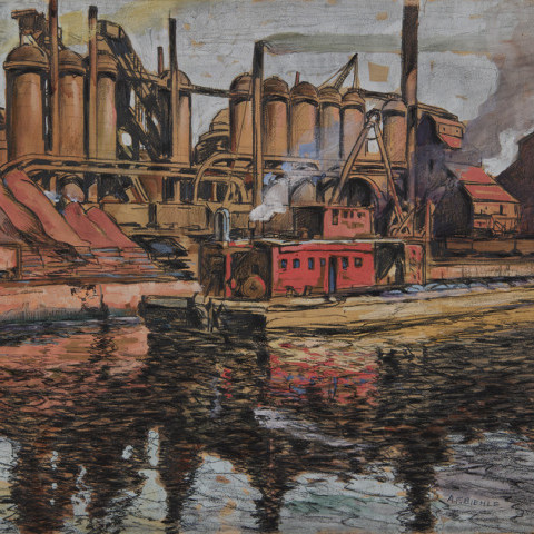 Republic Steel on the Cuyahoga River by August Frederick Biehle