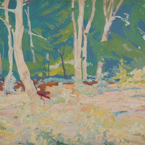 Woods Interior, Berlin Heights by August Frederick Biehle