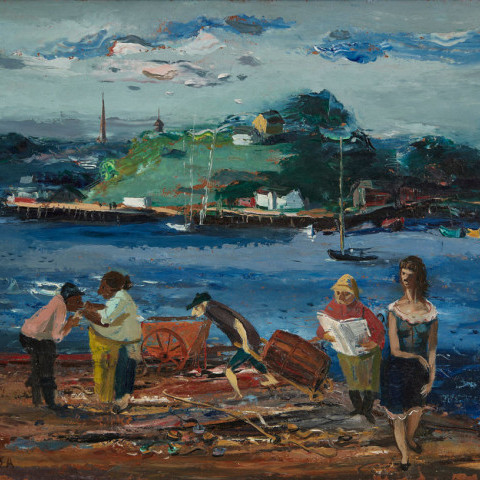 Fishing Wharf Rockport by Louis Bosa