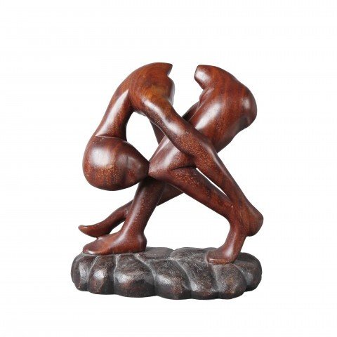 Figurative Wood Sculpture: 