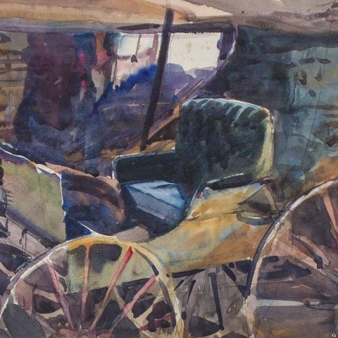 Buggy in Shed, Berlin Heights, Ohio by Frank Nelson Wilcox