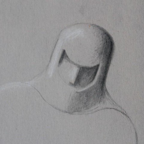 Over and Above Figure in Helmet