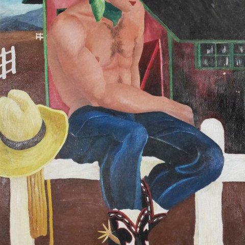 Cowboy Resting by Beni E. Kosh (Charles Elmer Harris)
