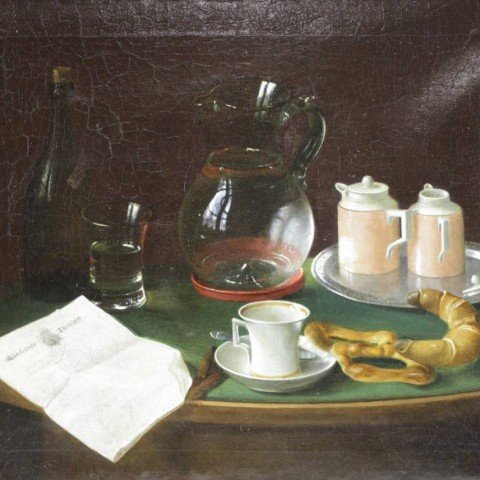 Charles Alfred Meurer - Still Life; The Breakfast Table