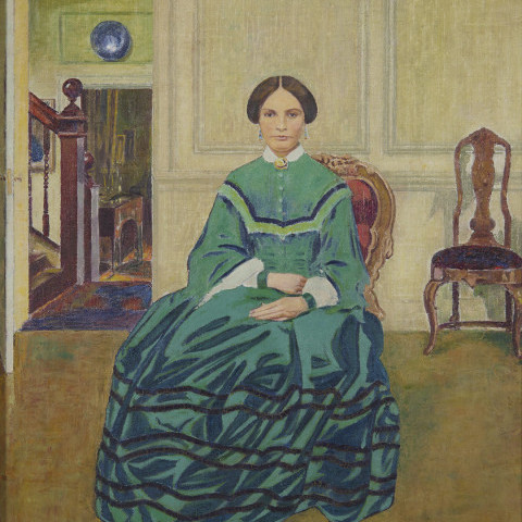 Lady in a Green Gown by Ora Coltman
