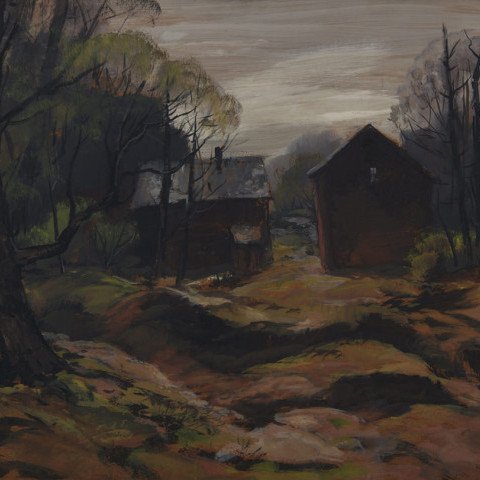 Two Barns by Carl Frederick Gaertner