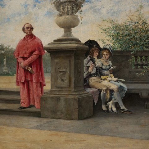 In the Garden of His Eminence by August Vilhelm Nikolaus Hagborg