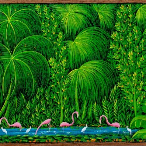 Henri Robert Bresil - Flamingos in the Jungle