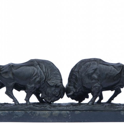 Fighting Buffalo by Franz Iffland