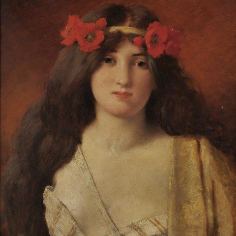 Jules Frédéric Ballavoine - Young Woman in Robe
