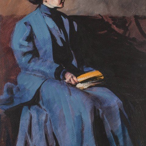 Lady in Blue by Frank Nelson Wilcox