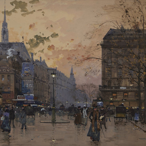 Boulevard de Strasbourg by Eugène Galien Laloue