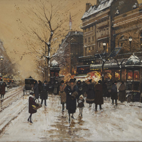 Théâtre du Gymnasium by Eugène Galien Laloue