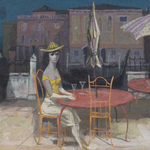 Cocktails for Two, Grand Canal, Venice by Louis Bosa
