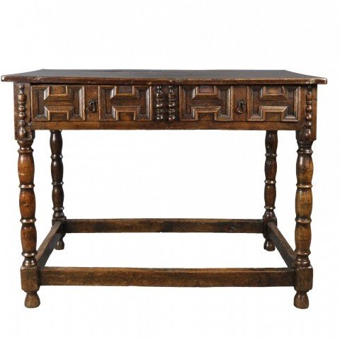 English Oak Writing Desk/ Side Table