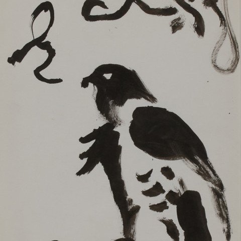 Hawk on Branch by Joseph Benjamin O’Sickey