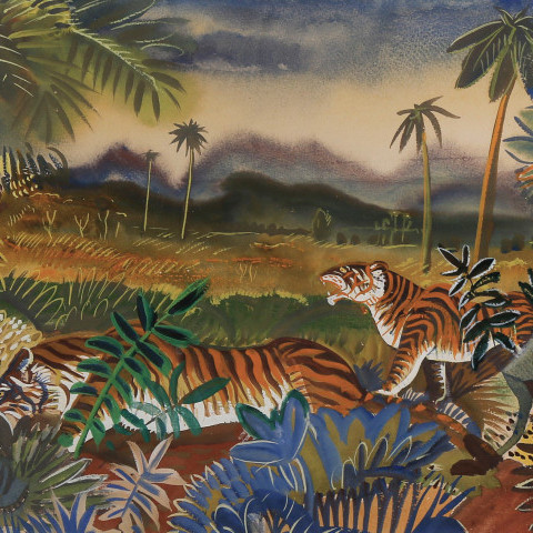 Landscape with Tigers by Paul Bough Travis