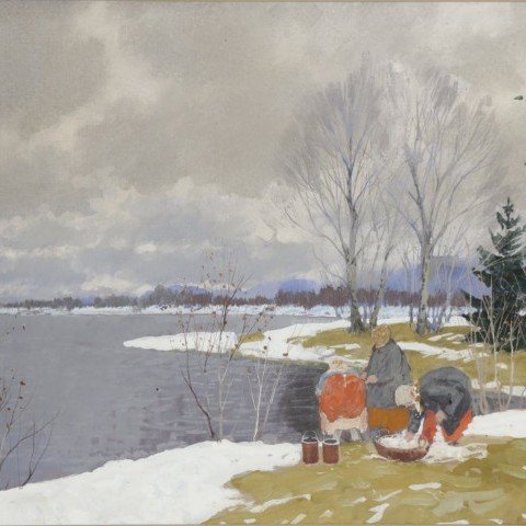 Andrei Afanasievich Egorov-Russian Washerwomen