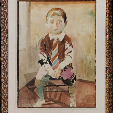 Boy with Striped Necktie by William Sommer