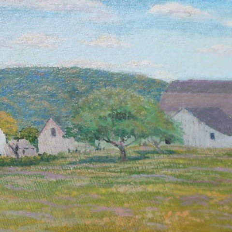 Landscape with Barn by Walter King Stone