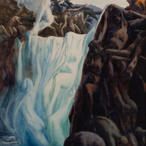 The Waterfall by Frank Nelson Wilcox