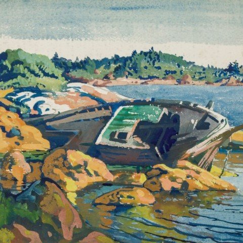 Wreck near Boothbay, Maine by Frank Nelson Wilcox