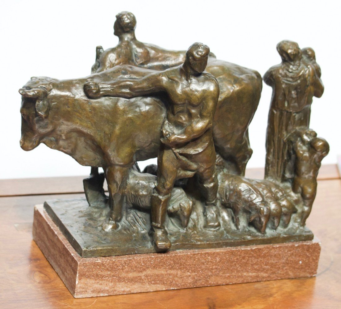 Figurative Animal Bronze Sculpture: 