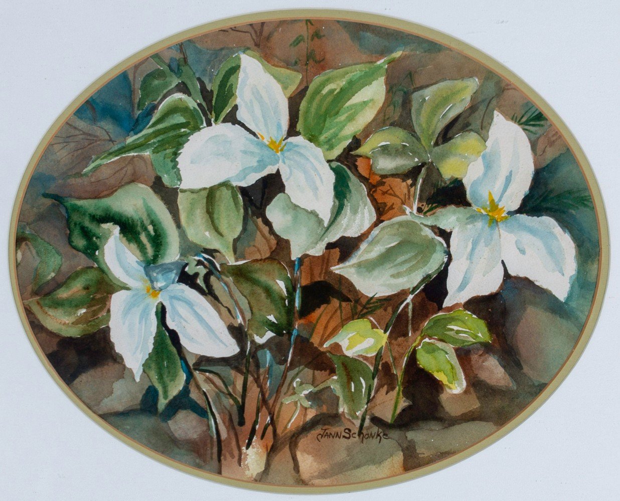 Jann Schanke (American 20thc.) Floral Study