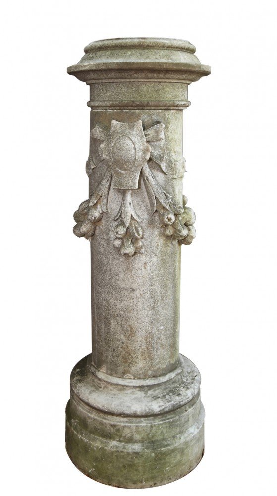 A Neoclassical Carved Marble Pedestal, ca. 18th/19thc.