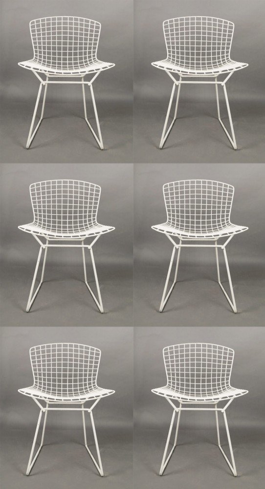 Set of Six Harry Bertoia Side Chairs for Knoll