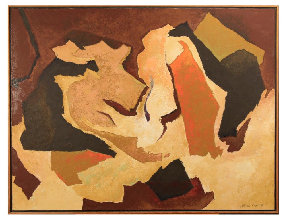 Abstract in Brown and Orange by William A. Van Duzer