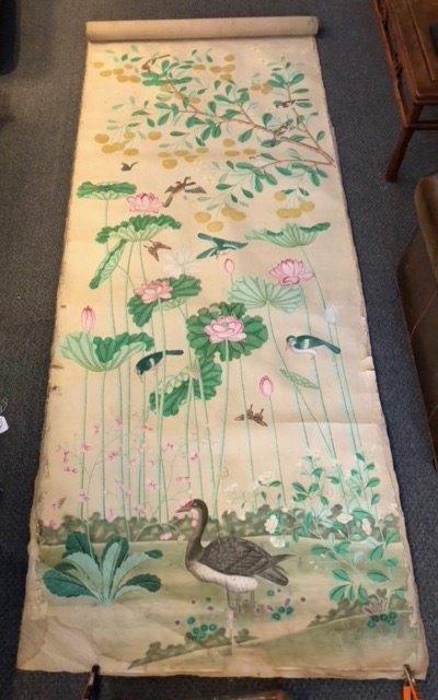 18th/19th Century Chinese Large Hand Painted Scroll