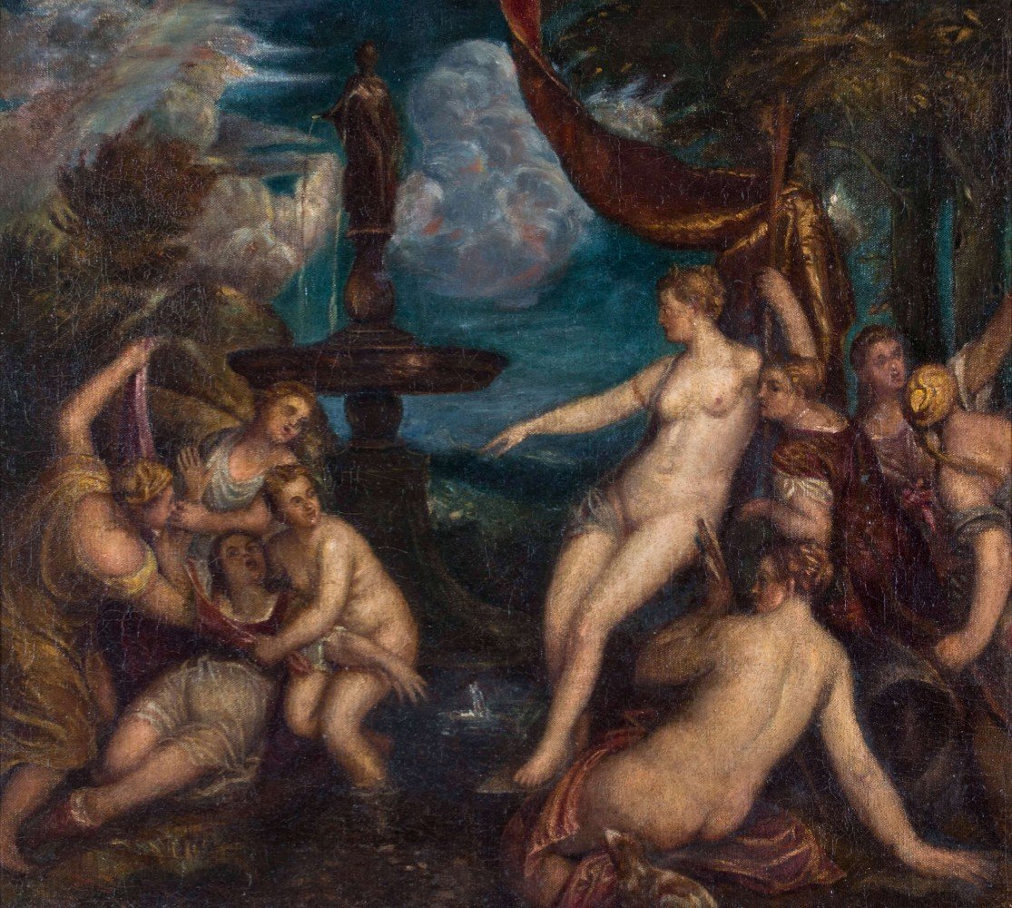 Classical Group, Females, Mythological Drama, 19th Century Continental 