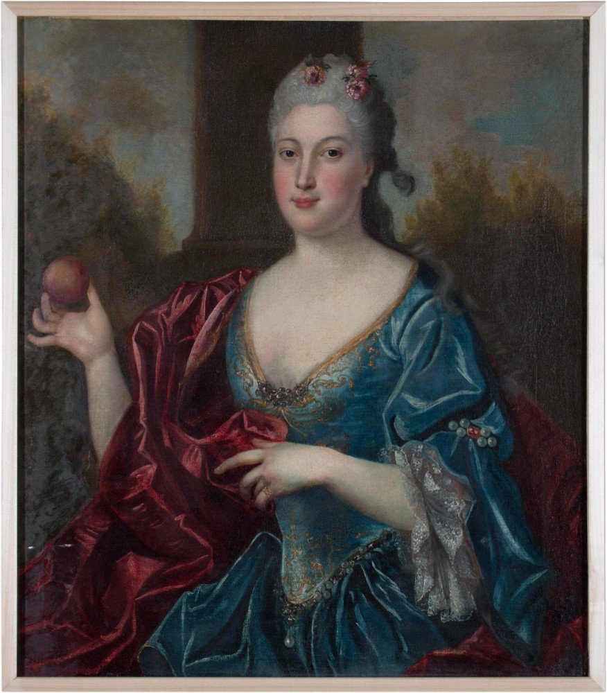 Continental Portrait of Woman with Apple